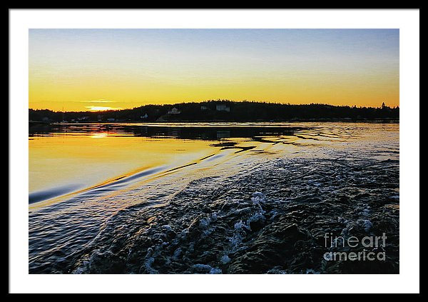 Sunset on the water - Nova Scotia, Canada, framed print