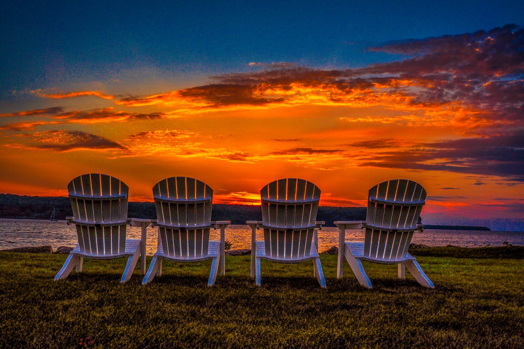 Four Chairs at Sunset